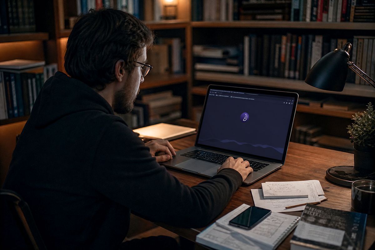 researcher using Tor Browser in a study