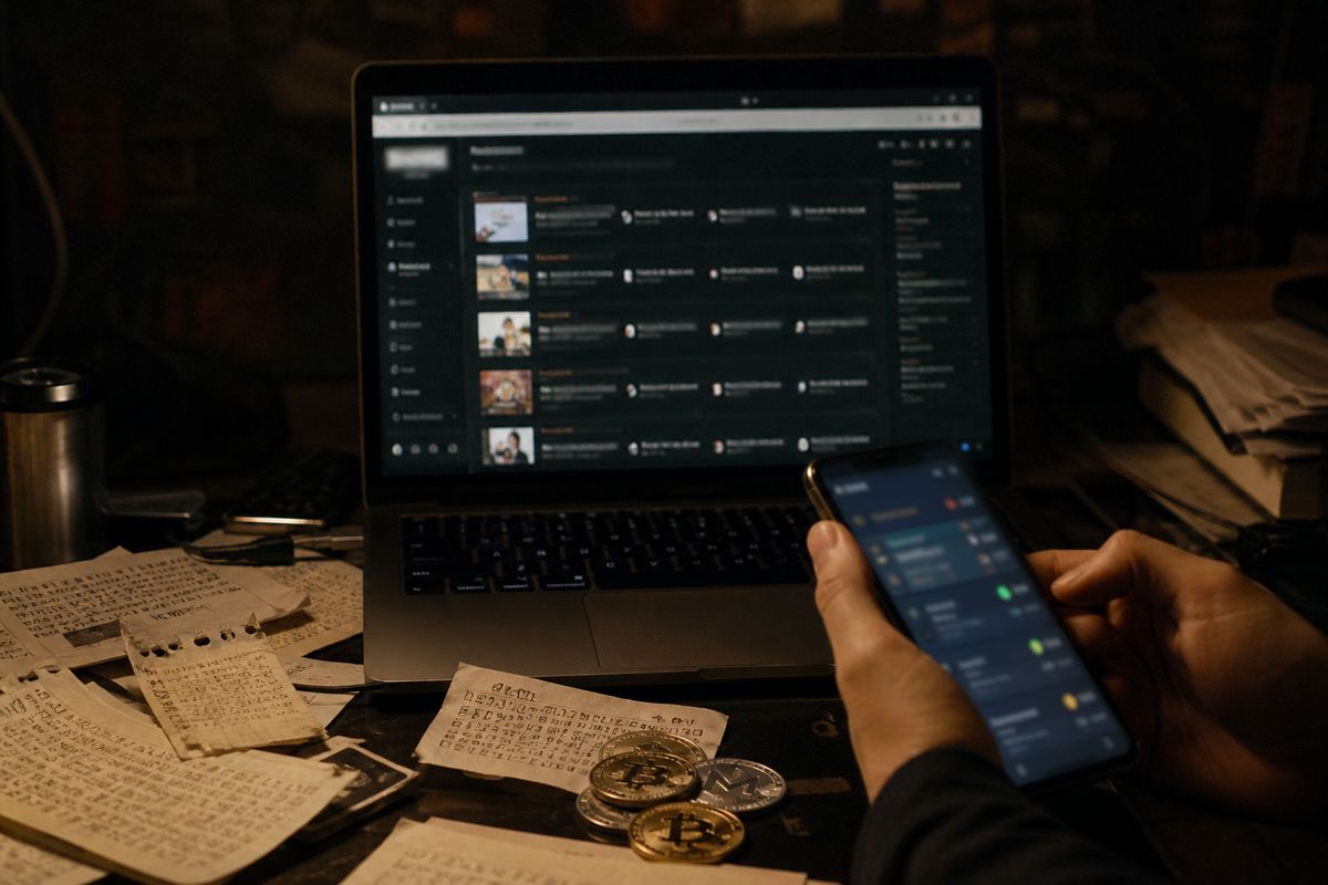 cryptocurrency transaction at dark web marketplace
