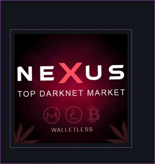 Logo of Nexus Market on a dark background