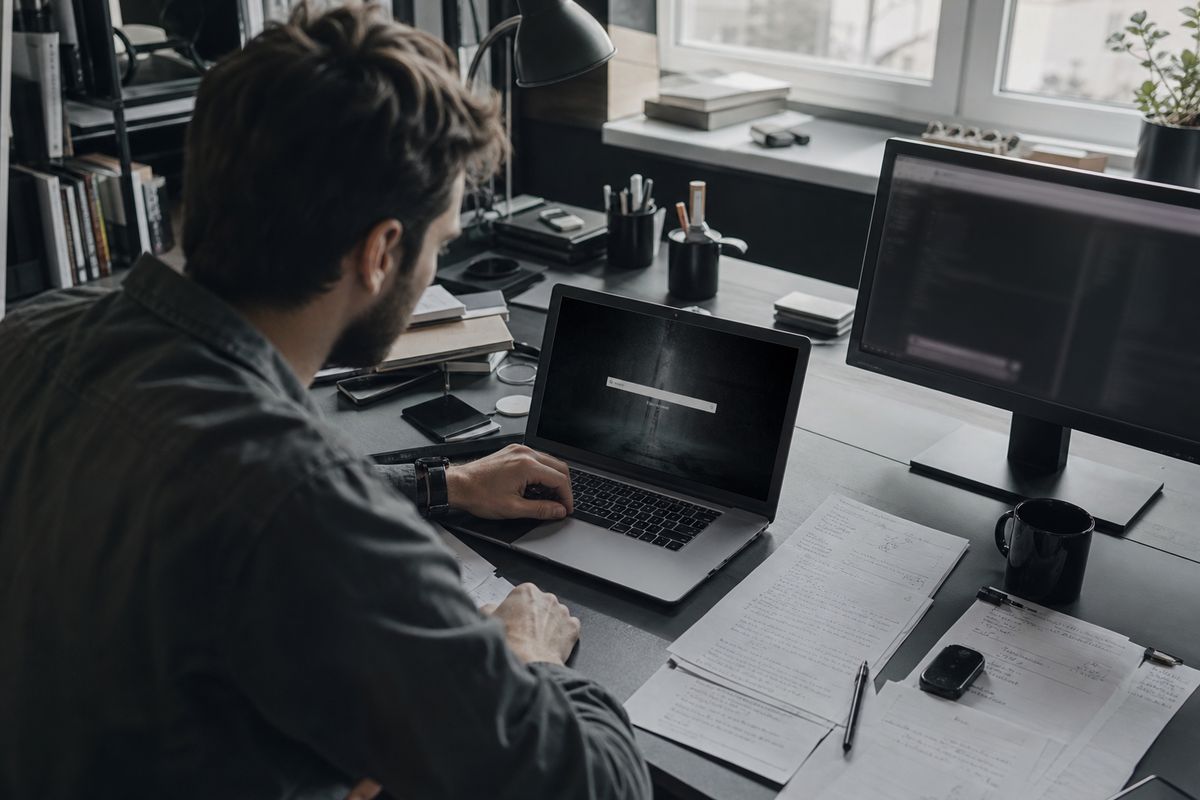 researcher exploring Excavator on a laptop